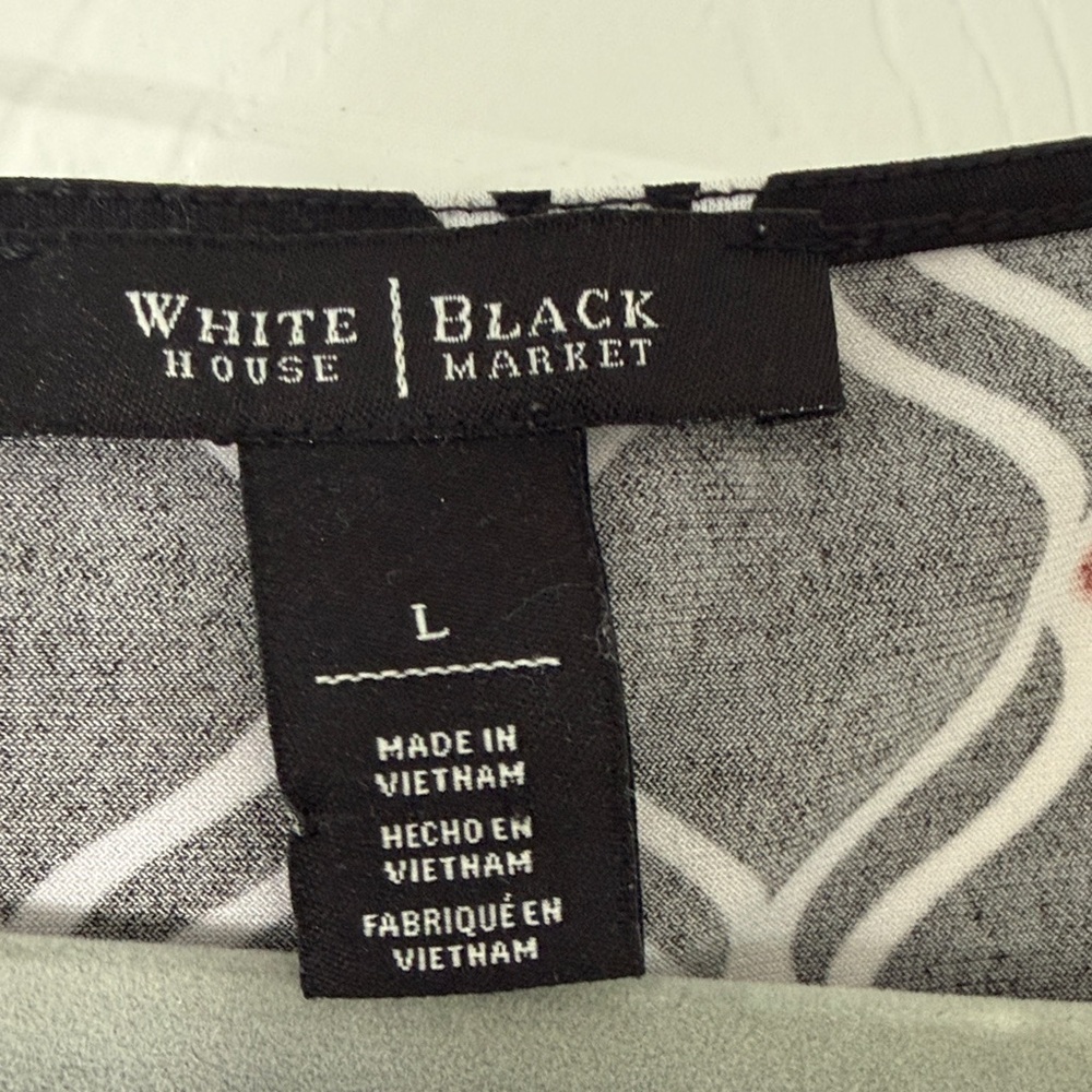 White House black market black  and White Geometric Pattern Dress - Picture 2 of 6